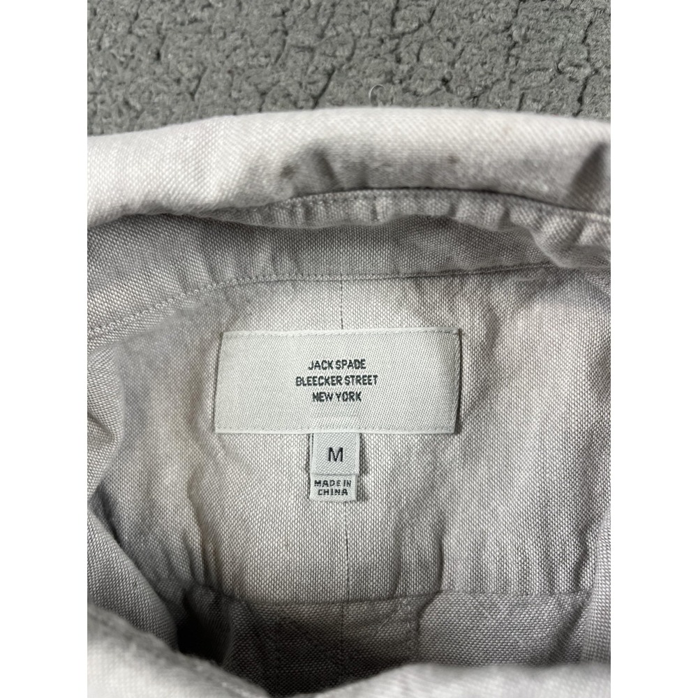 Jack Spade Shirt Mens Medium Gray Oxford Button Down Long Sleeve Cotton Casual - Picture 13 of 15